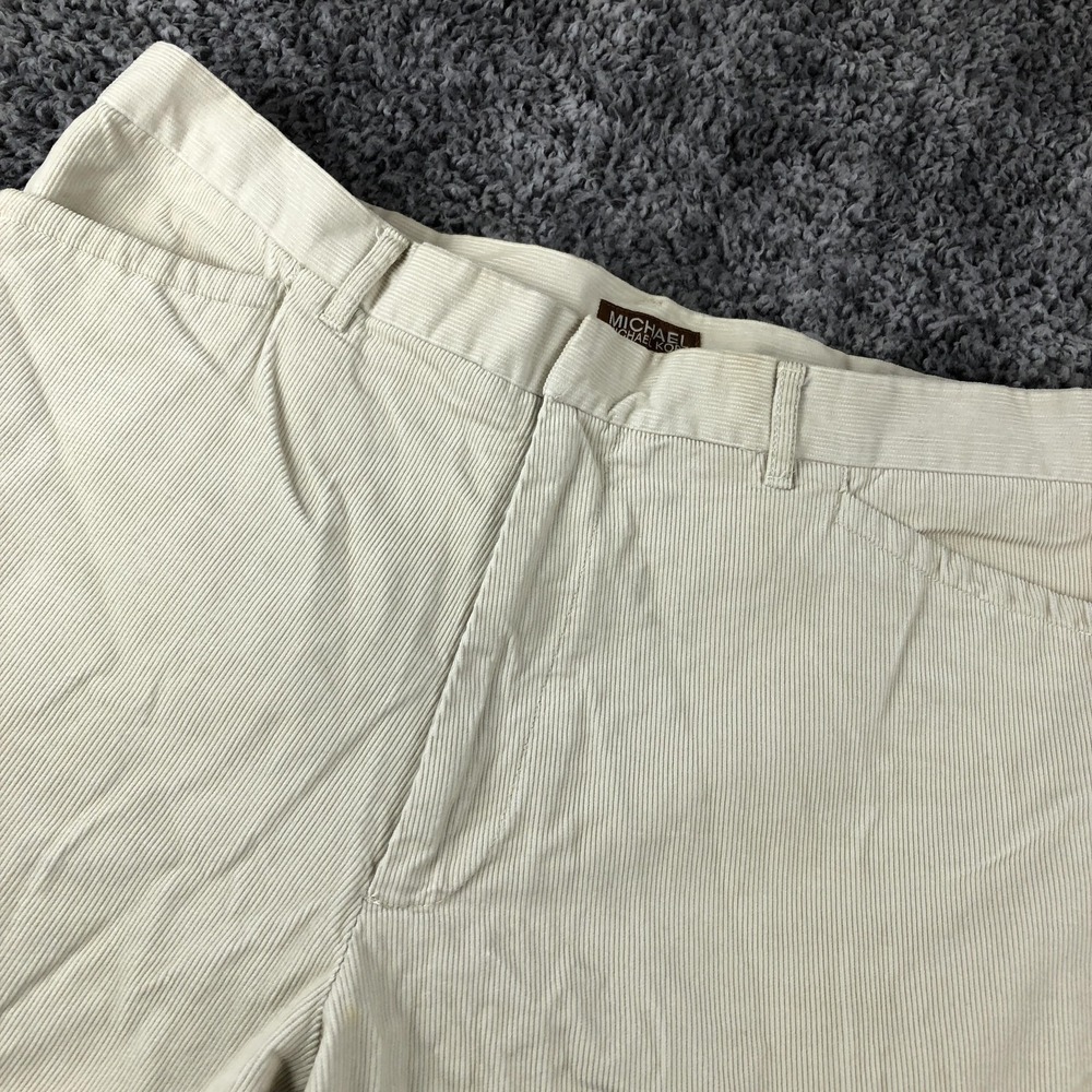 Michael Kors Pants Mens 38x30 Beige‎ Corduroy Chino Straight Leg Casual Khakis